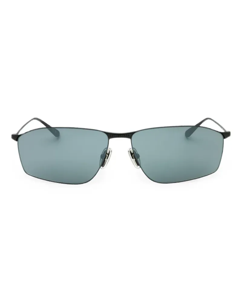 Balenciaga rectangle-frame metal sunglasses - Schwarz Schwarz