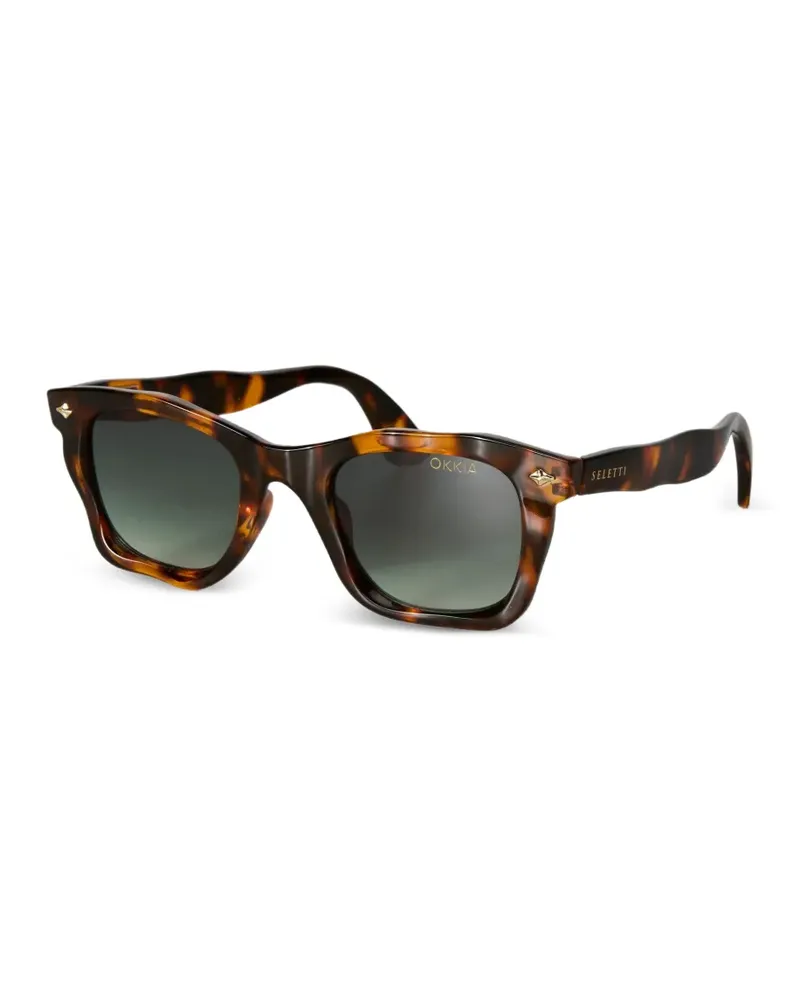 Seletti x Okia Dakota Sonnenbrille in Schildpattoptik - Braun Braun