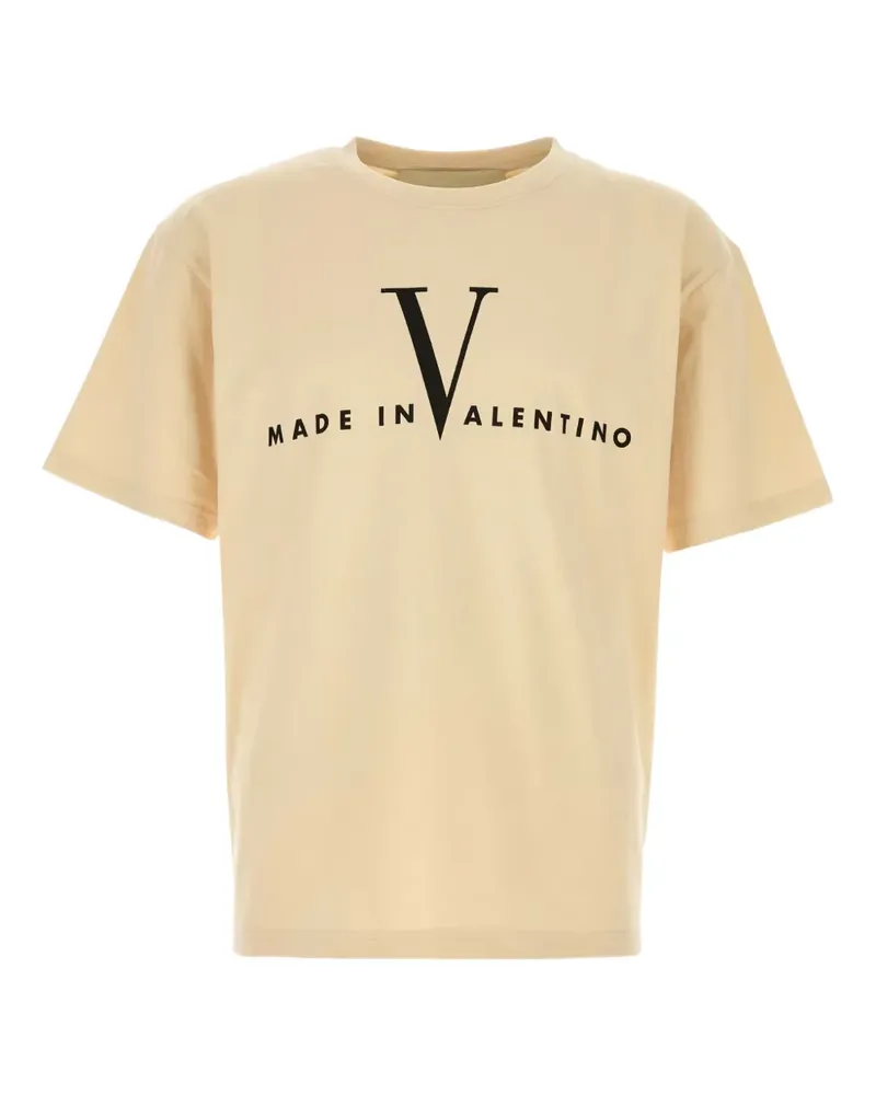 Valentino Garavani logo-print T-shirt - Nude Nude