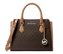 Hope monogram-print shoulder bag - Braun