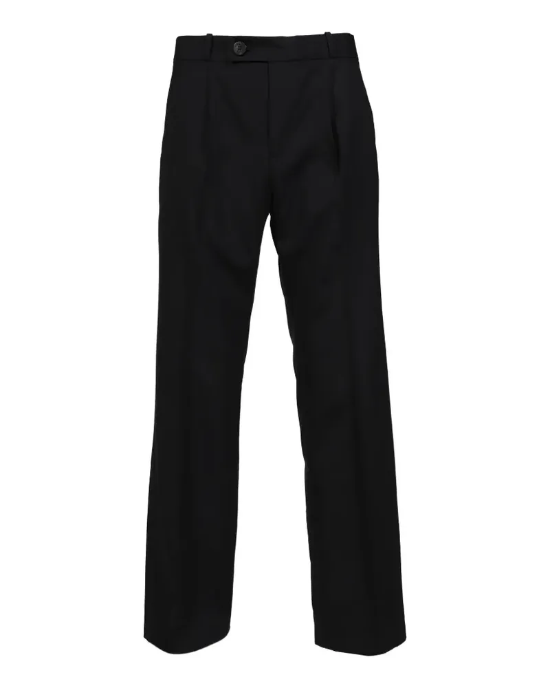Ernest W. Baker pleated straight-fit trousers - Schwarz Schwarz