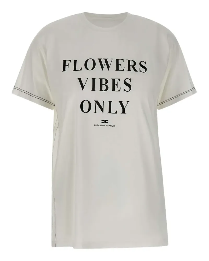 Elisabetta Franchi Klassisches T-Shirt - Weiß Weiß