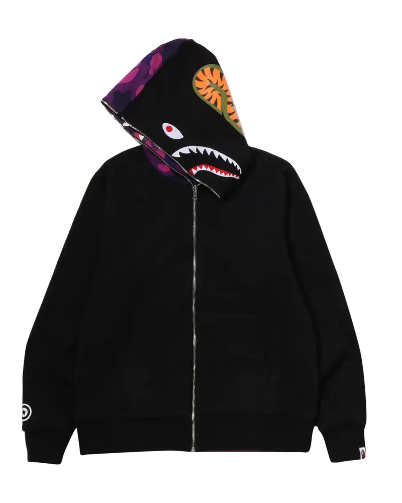 BAPE Camo Shark Hoodie mit Camouflage-Print - Schwarz Schwarz