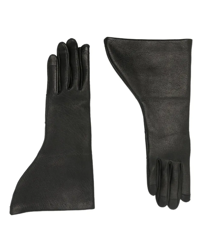Rick Owens Asymmetrische Handschuhe - Schwarz Schwarz