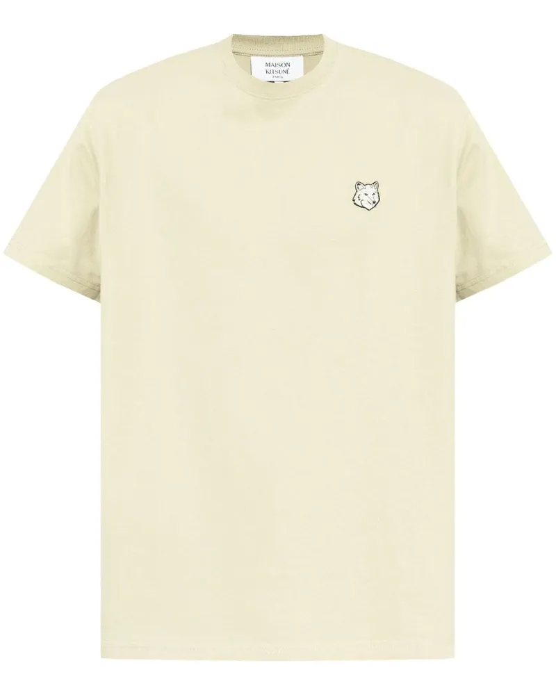 Kitsuné T-Shirt mit Bold Fox Head-Patch - Nude Nude
