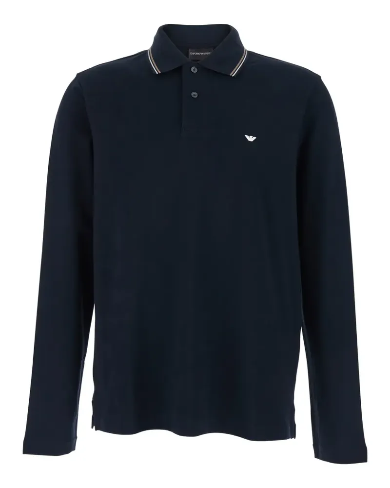 Emporio Armani long-sleeve polo shirt - Blau Blau