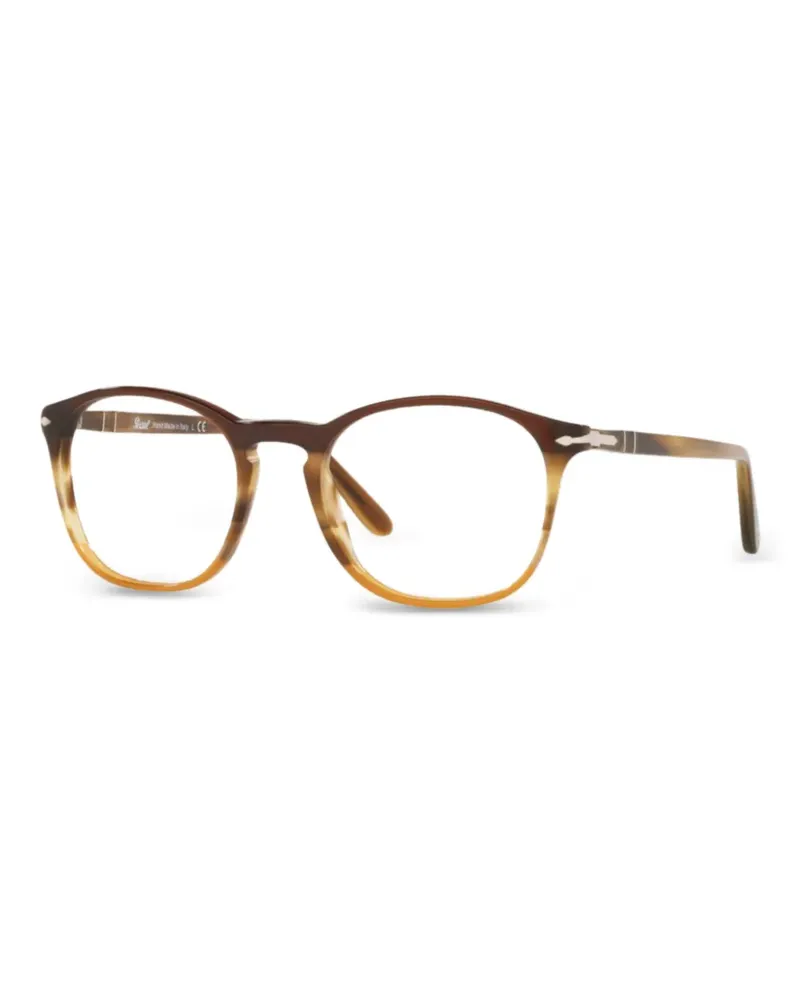 Persol Brille mit rundem Gestell - Braun Braun