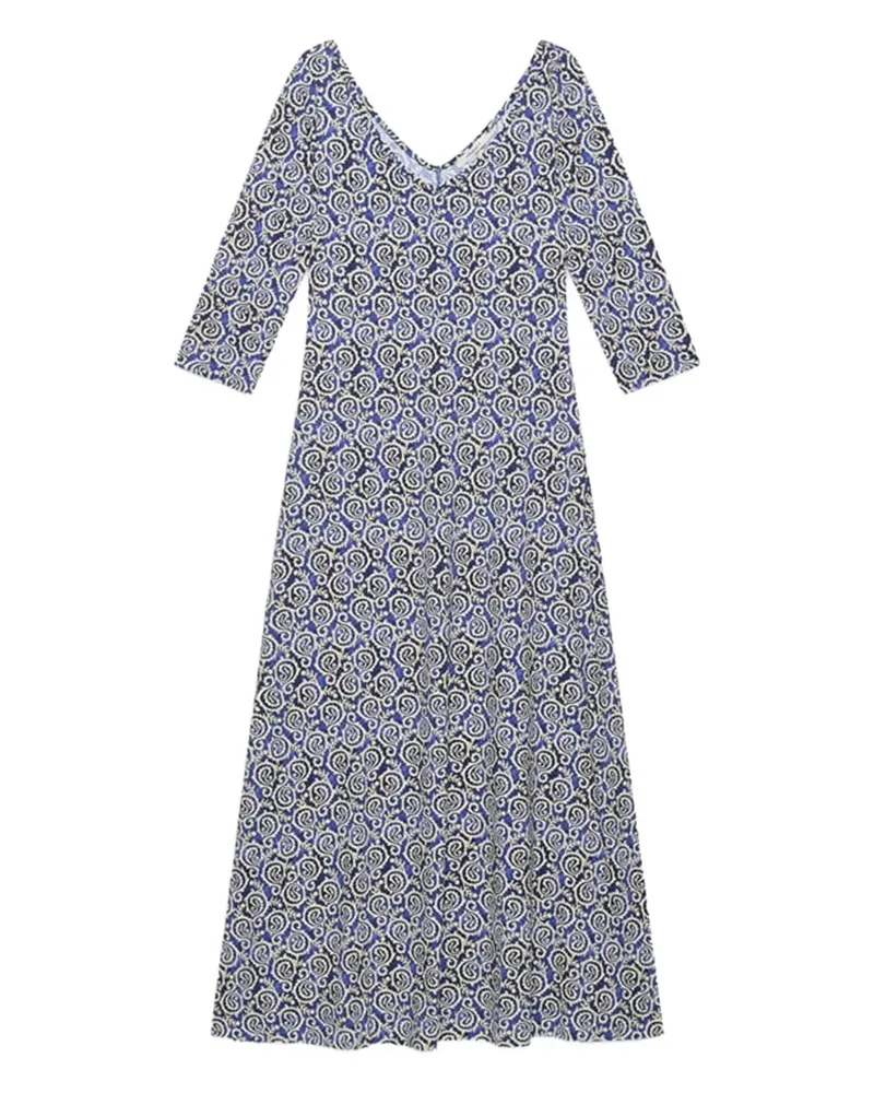 Maliparmi Kleid mit Dreiviertelärmeln - Blau Blau