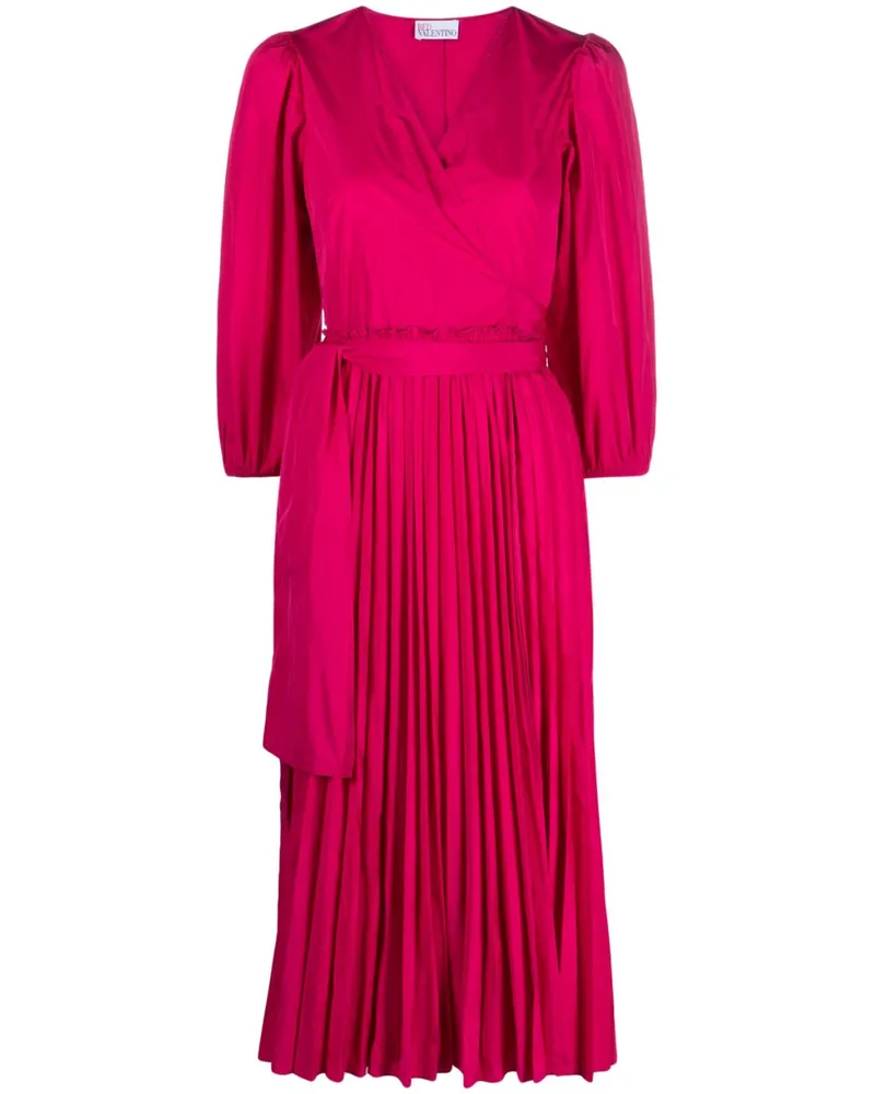RED Valentino Plissiertes Kleid mit Schleife - Rosa Rosa