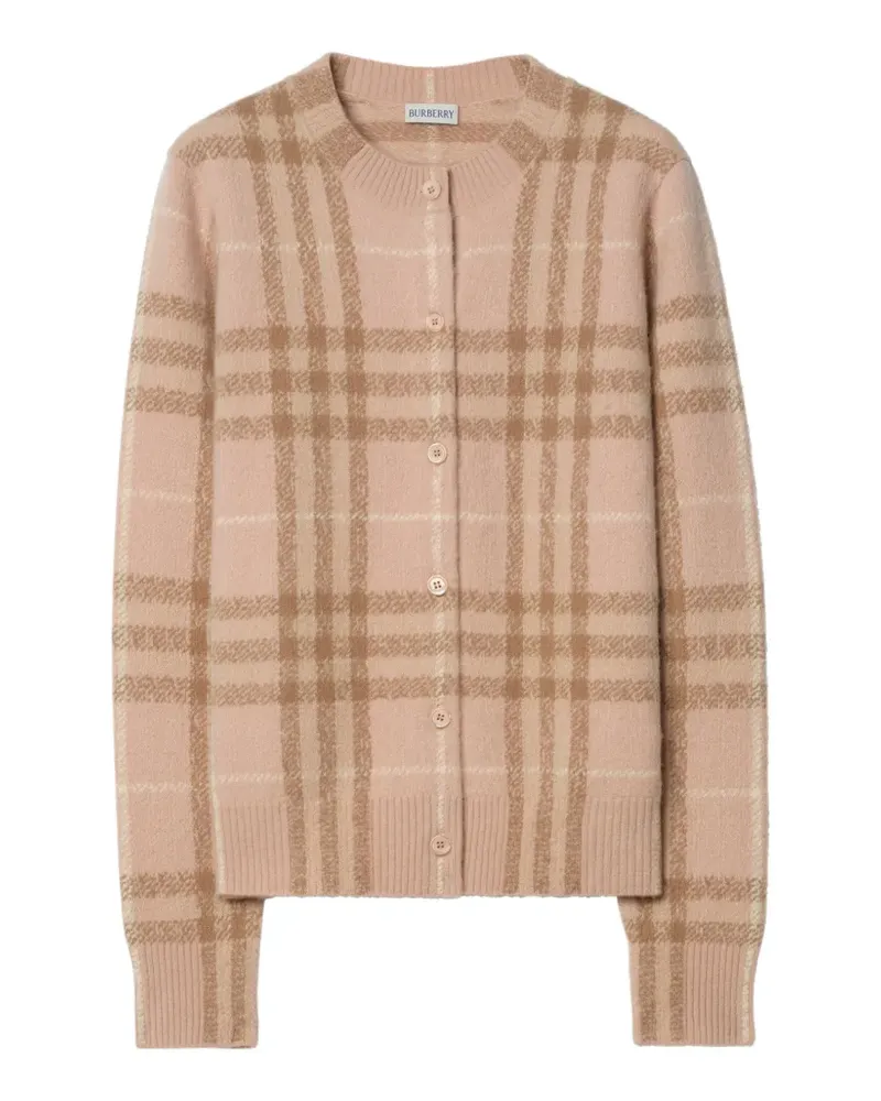 Burberry Check cashmere cardigan - Rosa Rosa