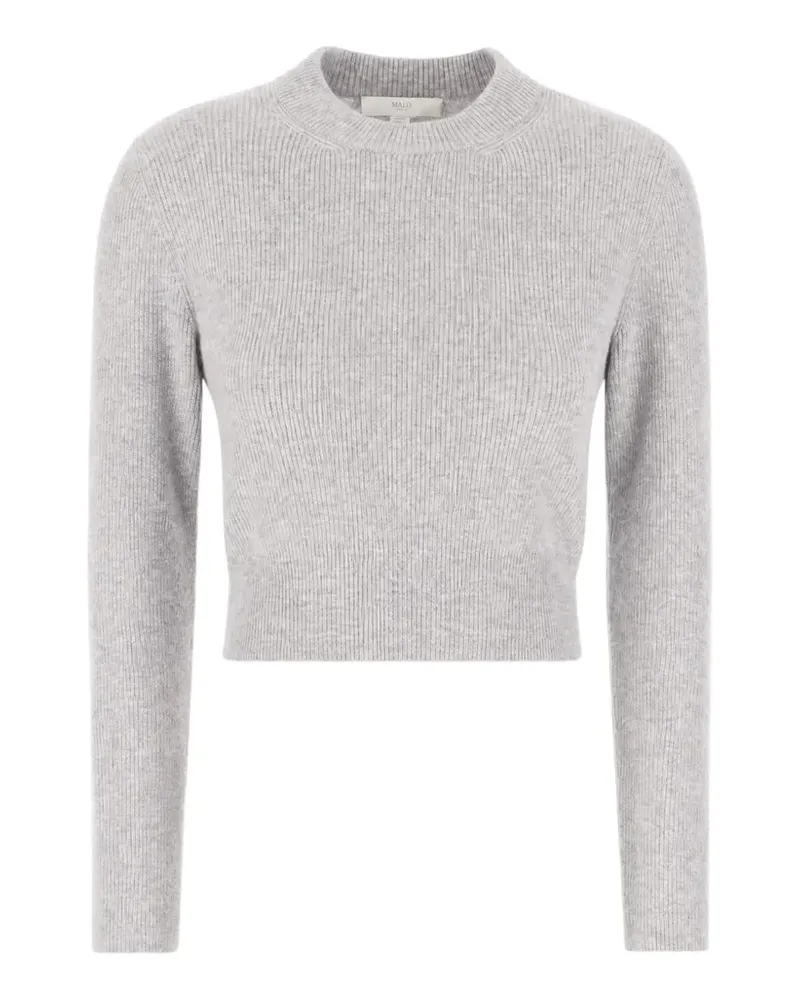 Malo ribbed-knit cropped sweater - Grau Grau