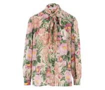 Lavallière Seidenbluse - Nude