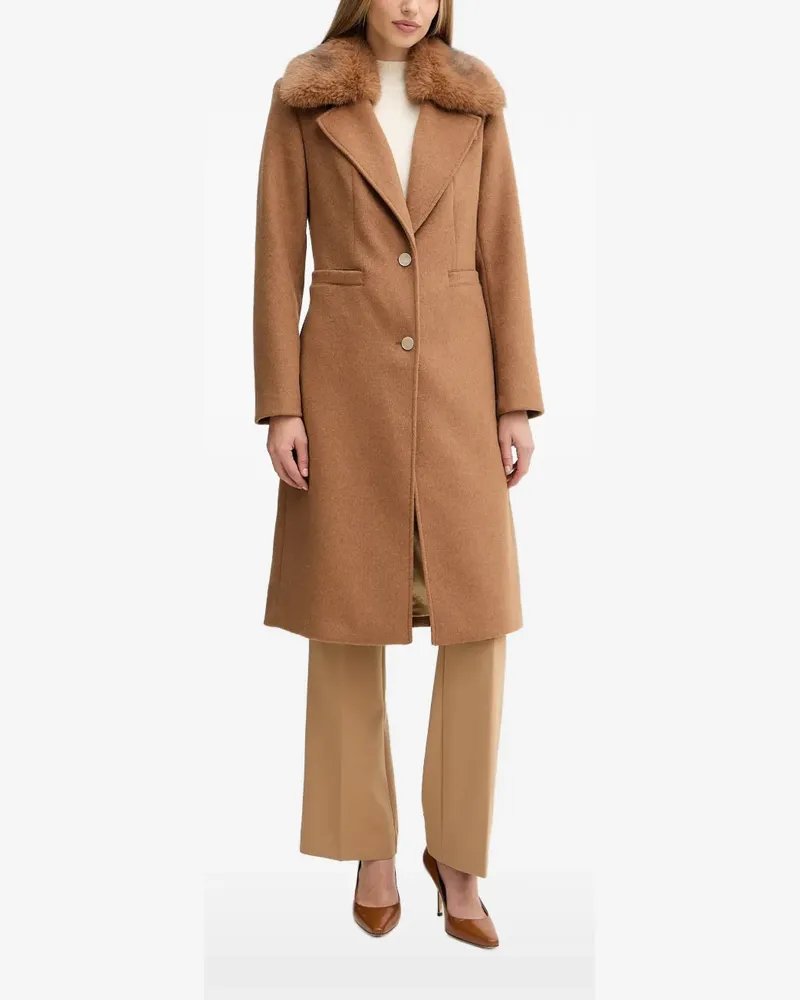 Guess Mantel mit Faux-Fur-Kragen - Braun Braun