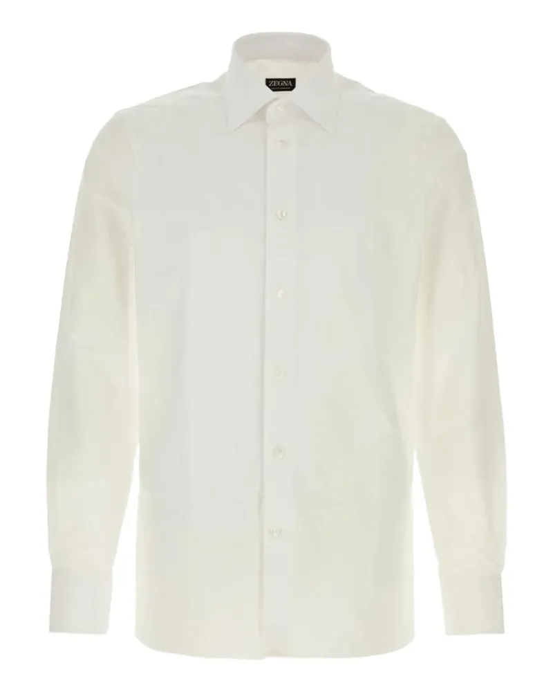 Ermenegildo Zegna Hemd aus Popeline - Weiß Weiß