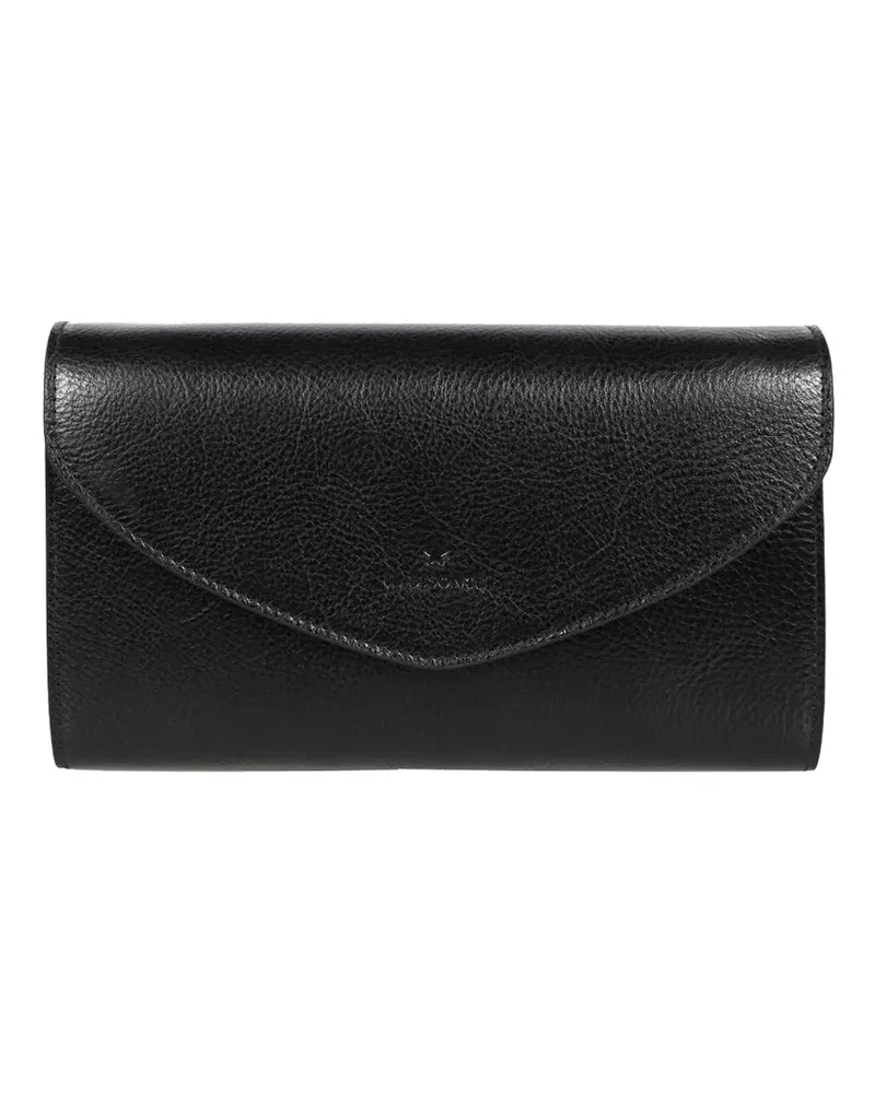 IL BISONTE Clutch mit geknöpfter Klappe - Schwarz Schwarz