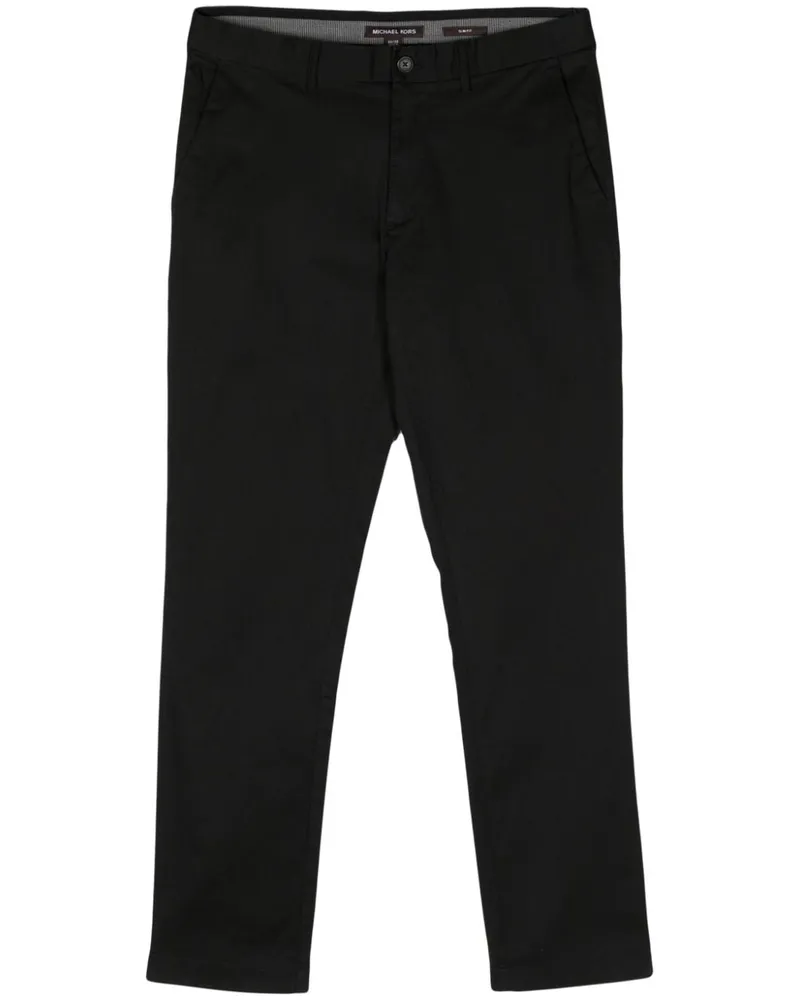 Michael Kors Halbhohe Straight-Leg-Chino - Schwarz Schwarz