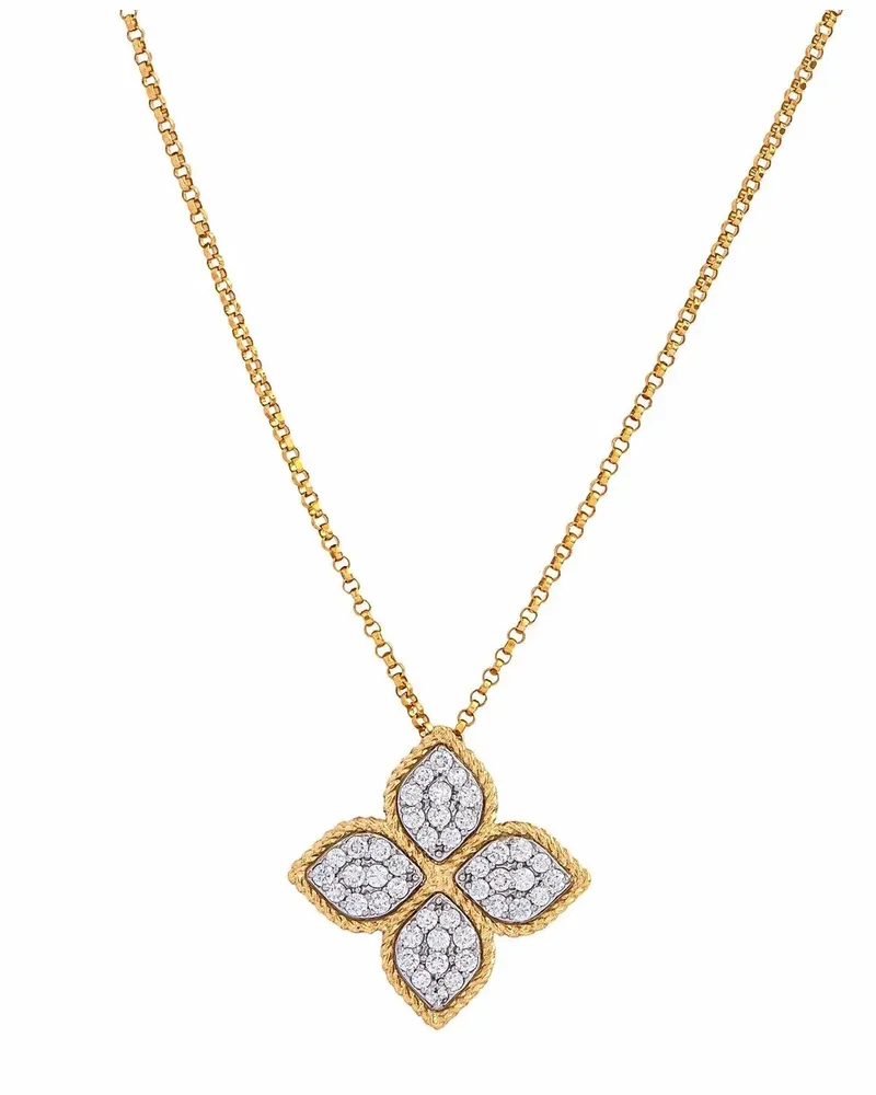 Roberto Coin 18kt Gelbgoldhalskette mit Diamanten Gold