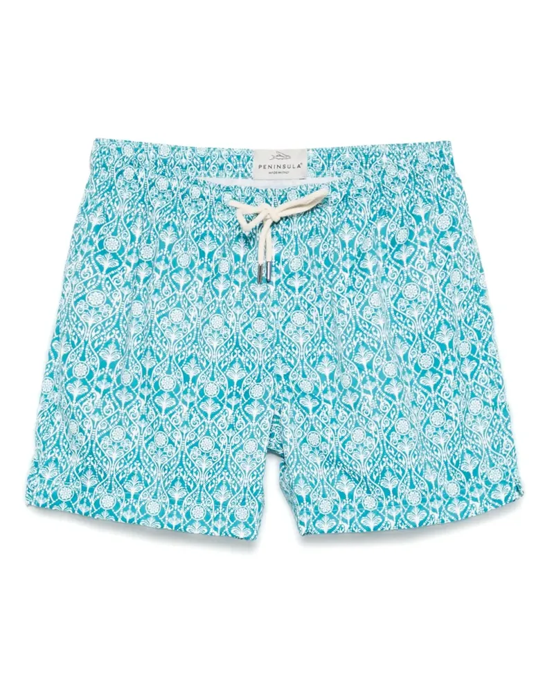 PENINSULA Badeshorts mit Paisley-Print - Blau Blau