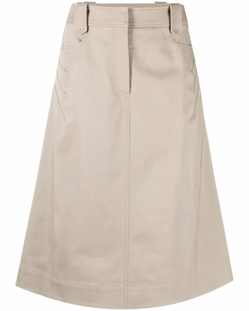 Alberta Ferretti A-Linien-Rock mit Taschen - Nude Nude