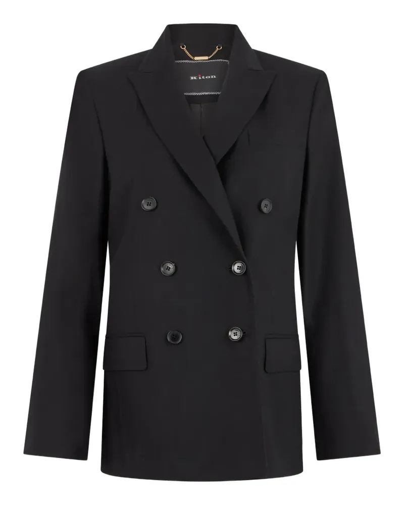 Kiton double-breasted blazer - Schwarz Schwarz