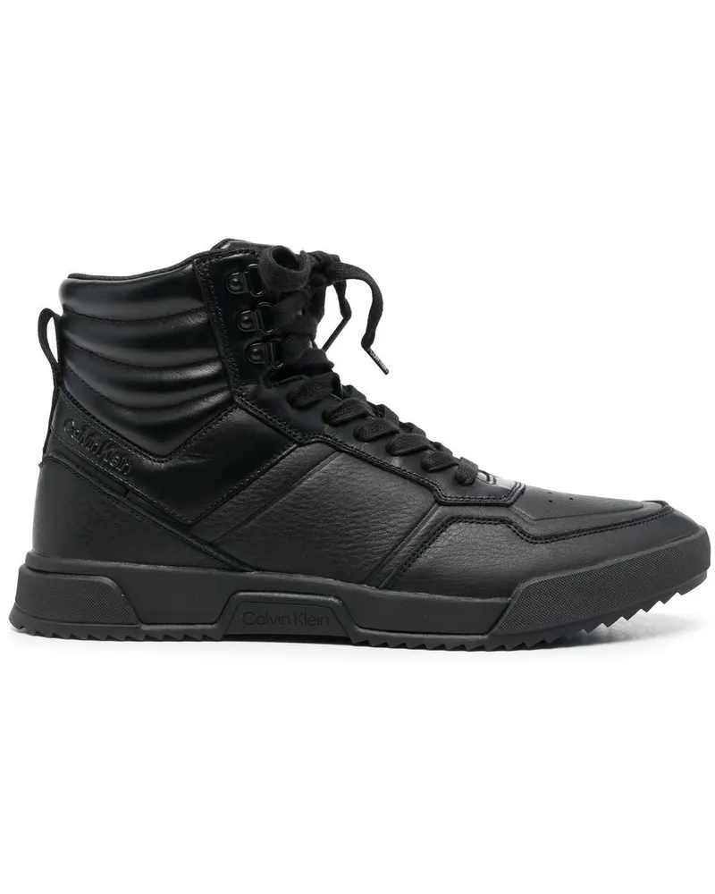 Calvin Klein High-Top-Sneakers mit Einsätzen - Schwarz Schwarz