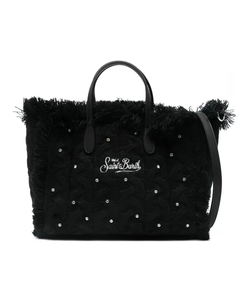MC2 Saint Barth Tote Bag aus Wollgeflecht - Schwarz Schwarz