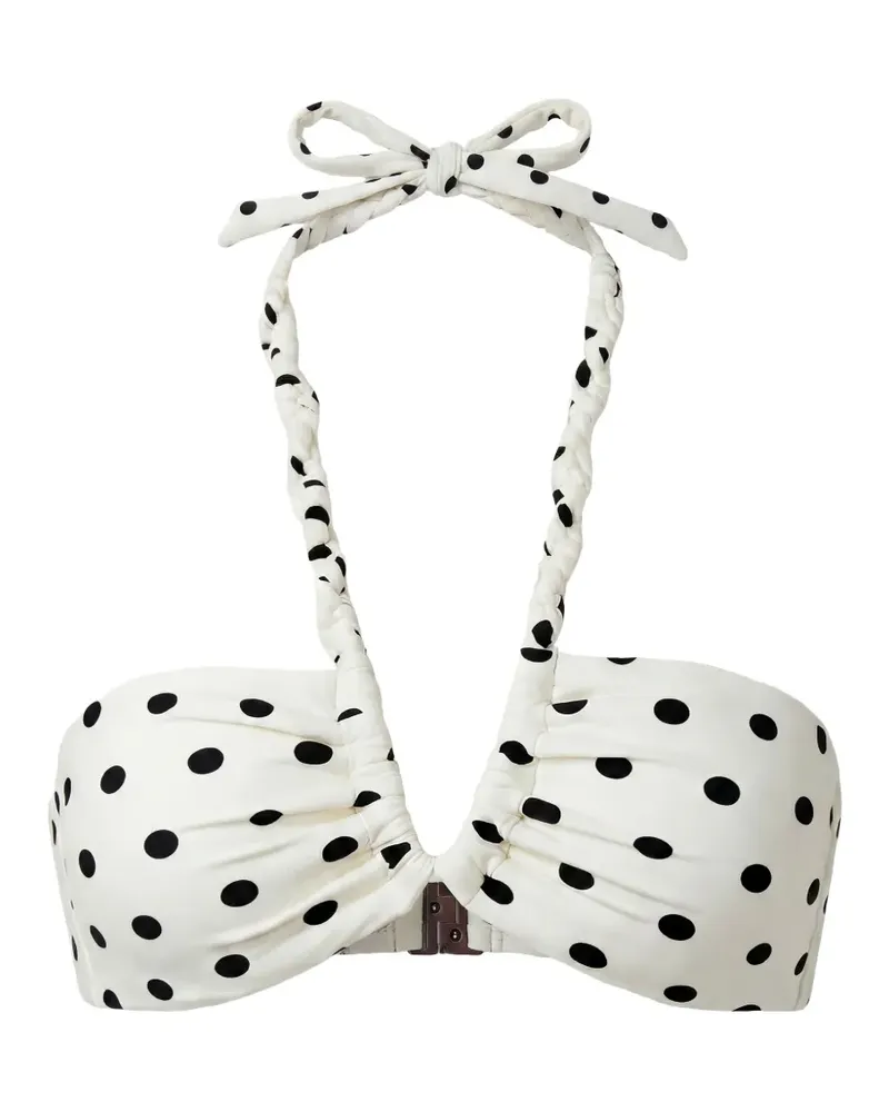 NICHOLAS Ondine macrame bikini top - Weiß Weiß