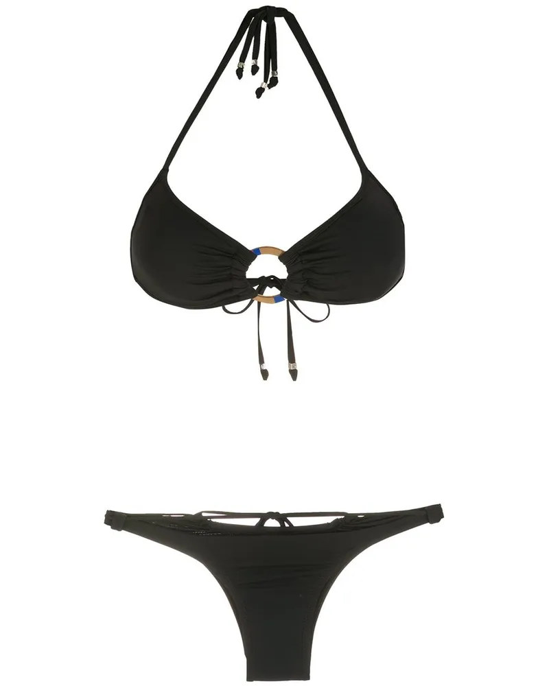 Amir Slama Bikini mit Ring - Schwarz Schwarz