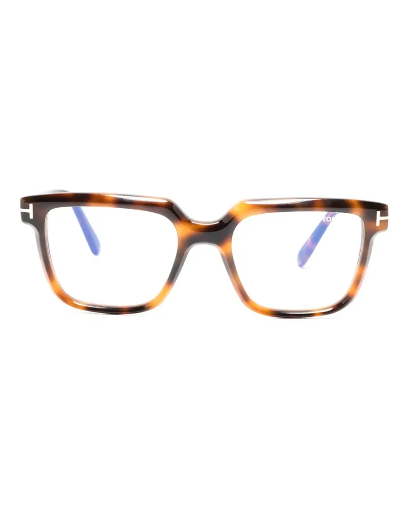 Tom Ford Eckige Brille in Schildpattoptik - Braun Braun