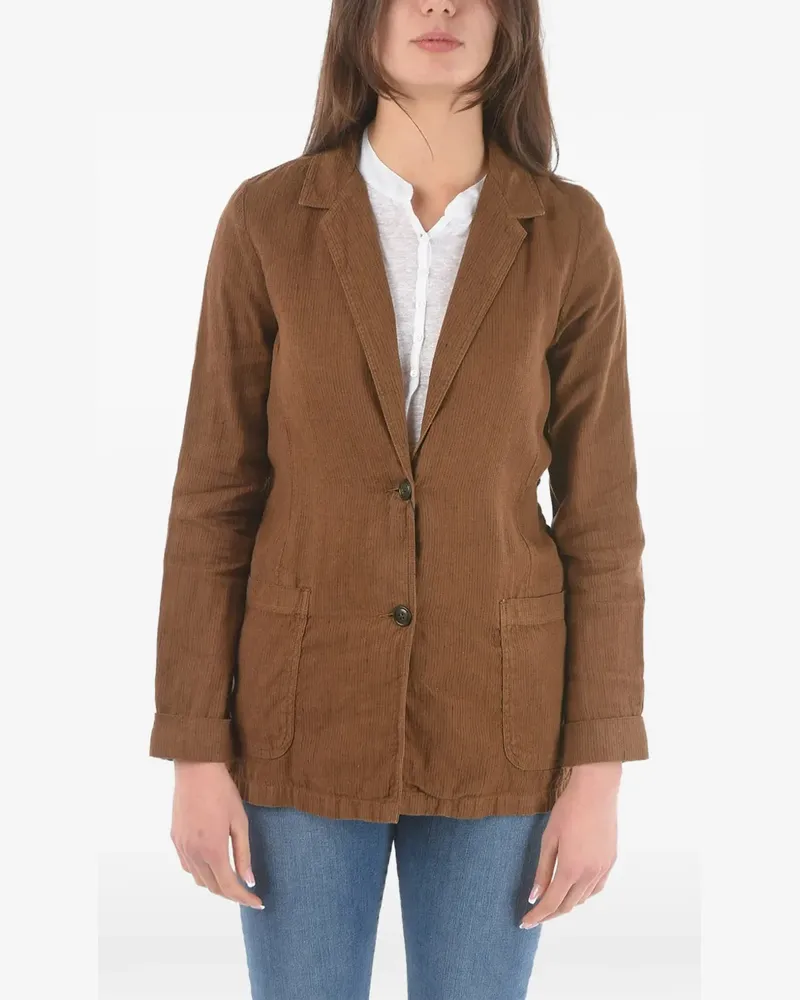 Woolrich pinstriped single-breasted blazer - Braun Braun