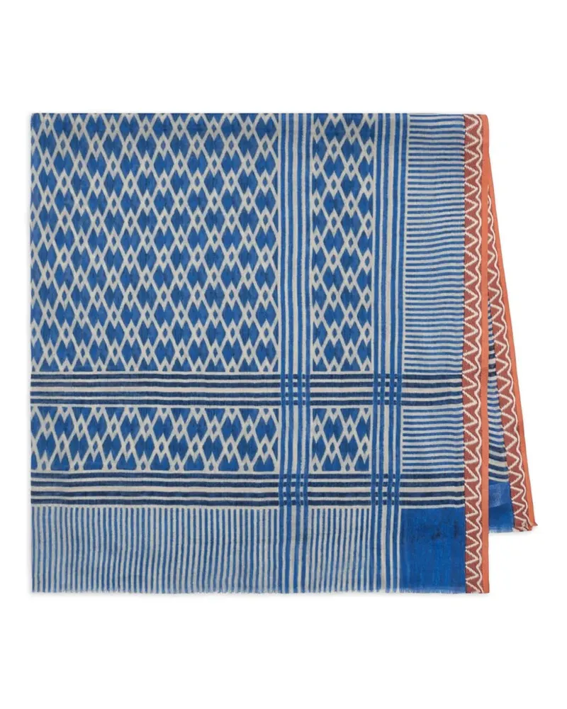 Maliparmi fringed-print scarf - Blau Blau