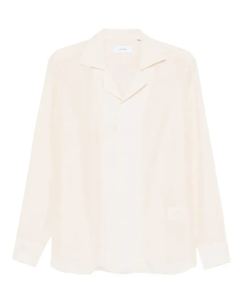 LARDINI notched-collar shirt - Nude Nude