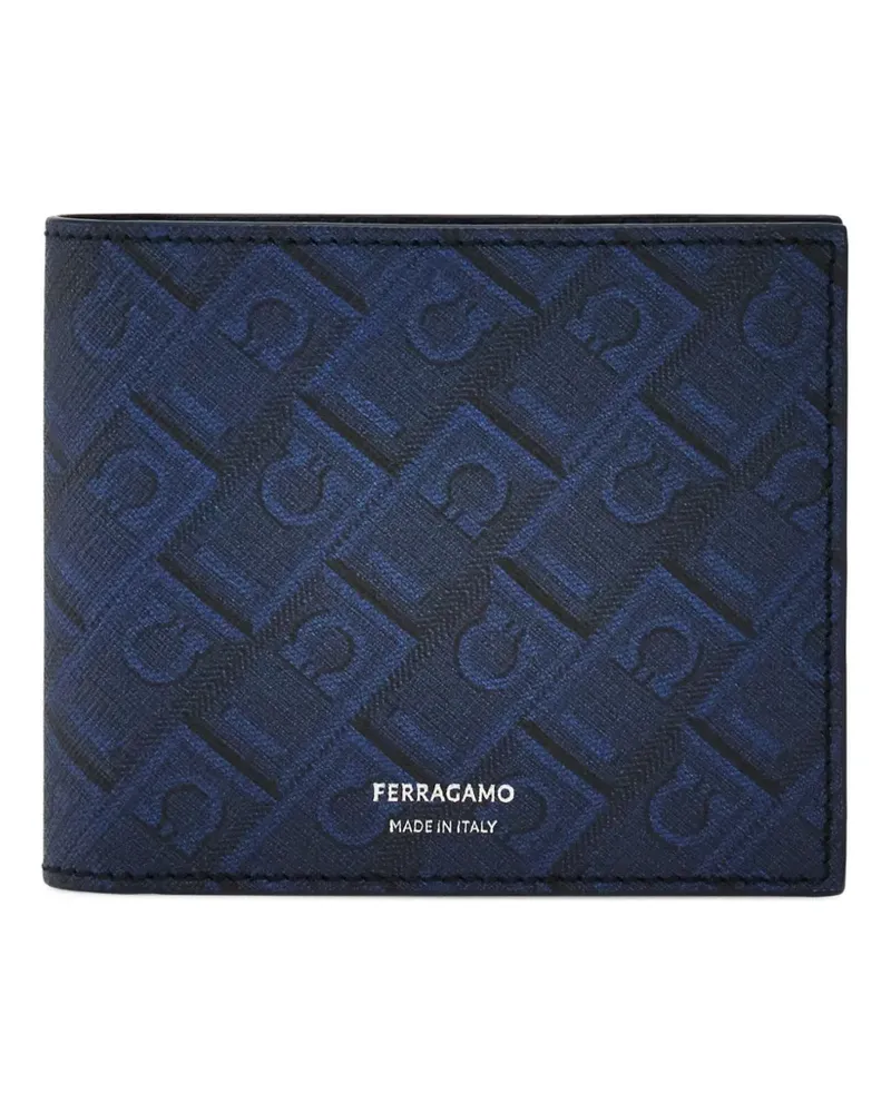 Ferragamo Portemonnaie mit Monogramm-Print - Blau Blau