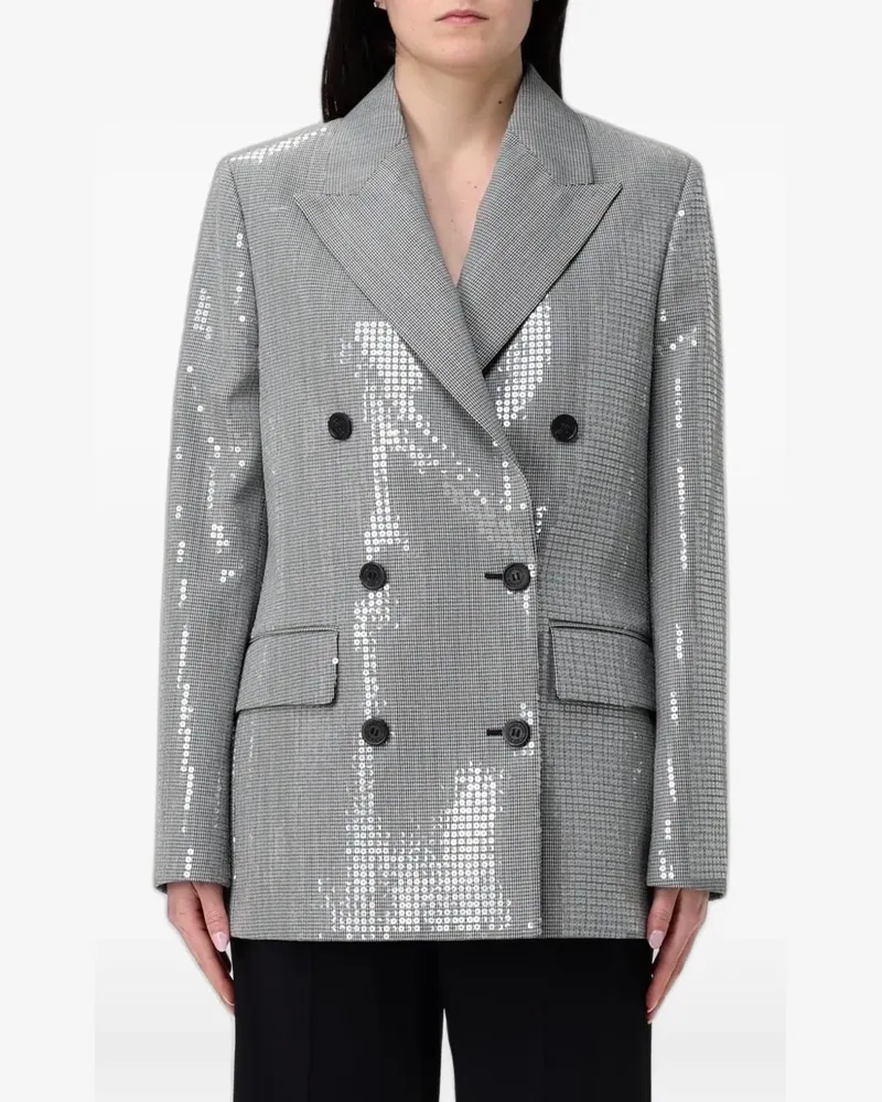 Golden Goose sequined double-breasted blazer - Silber Silber