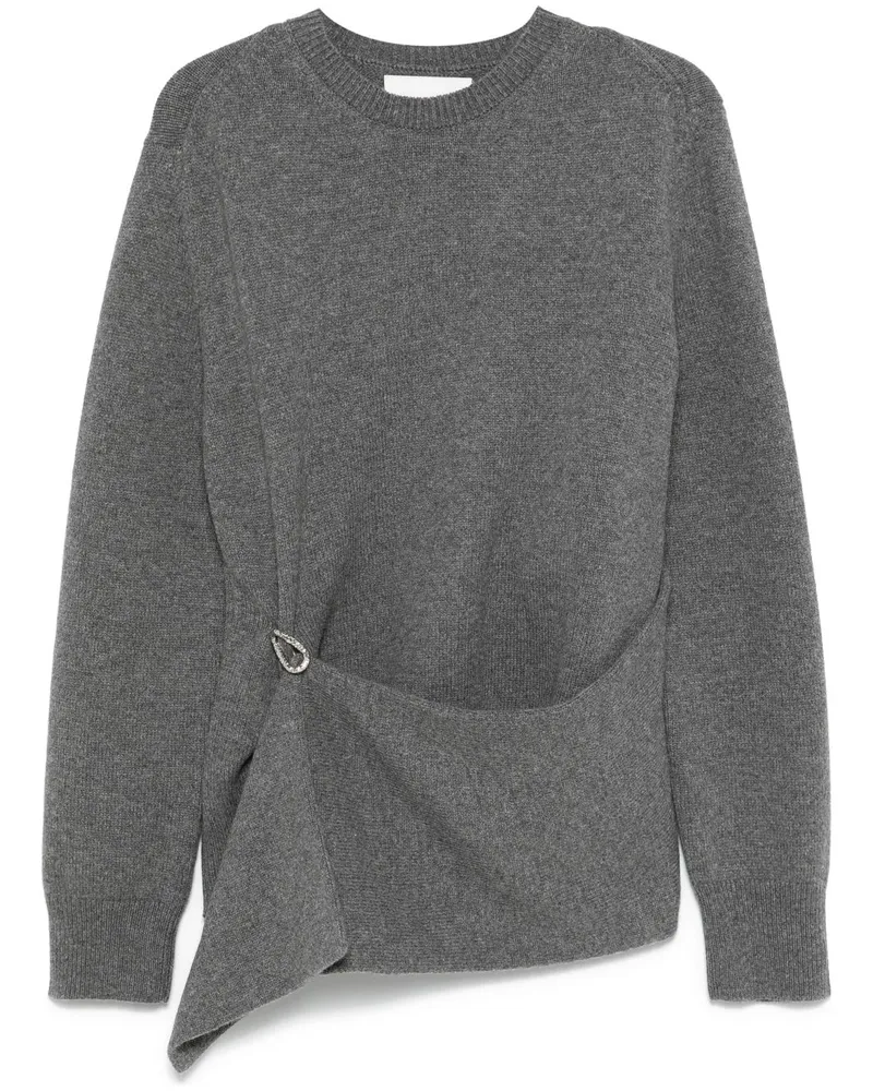 Jil Sander Pullover mit drapiertem Einsatz - Grau Grau