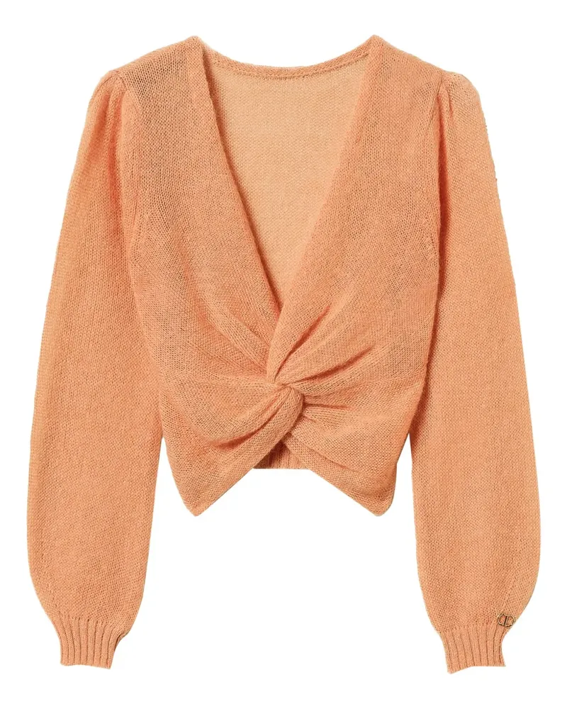 Twin-Set Pullover mit Twist-Detail - Orange Orange