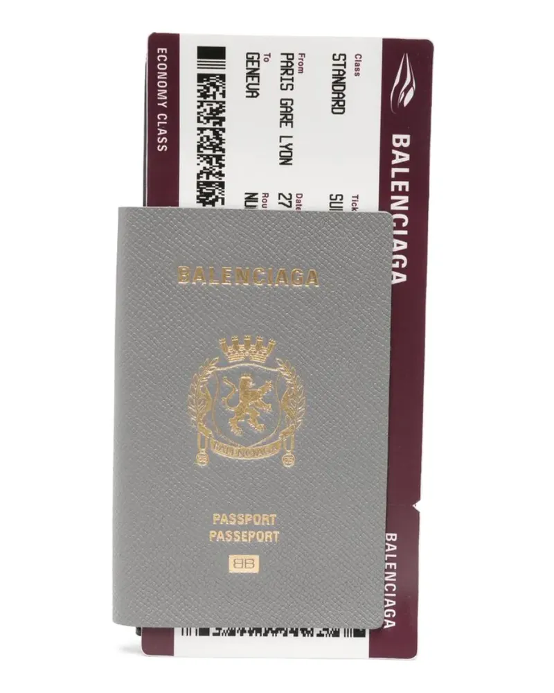 Balenciaga 1 Ticket Pass-Portemonnaie - Grau Grau