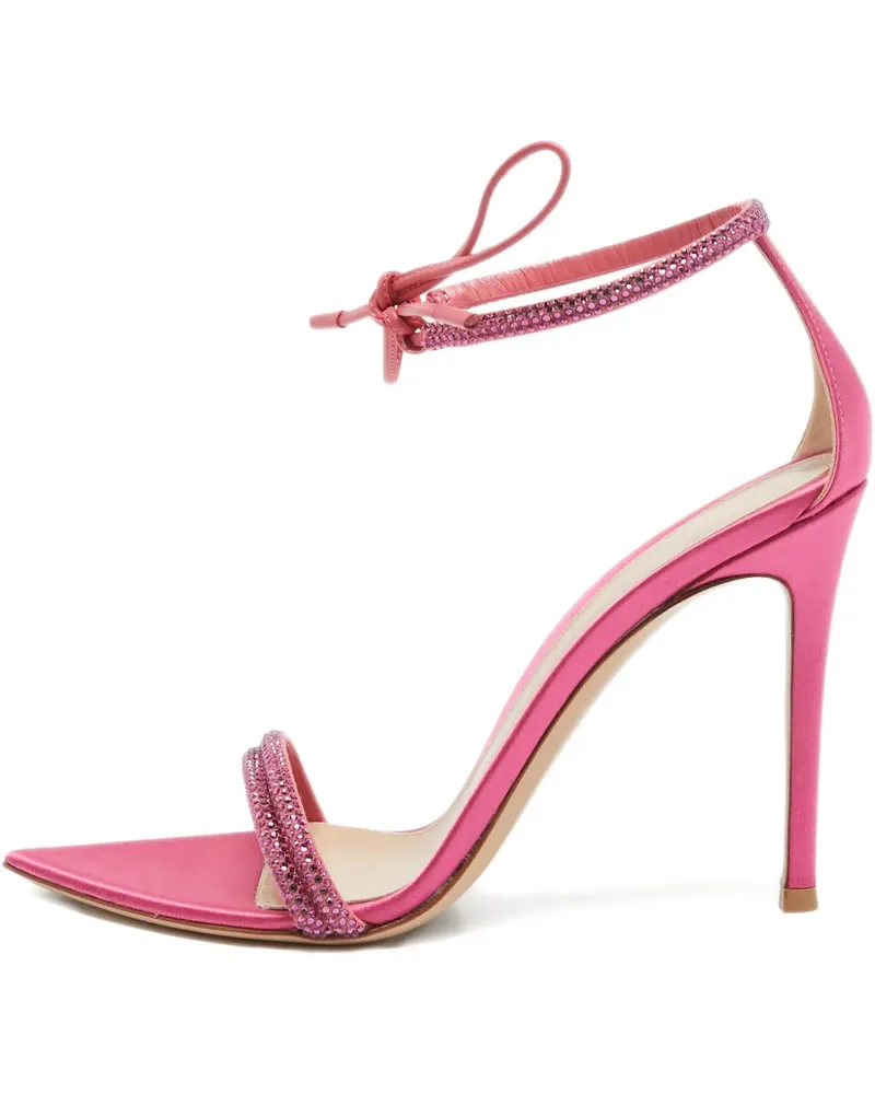 Gianvito Rossi Pre-owned Satin-Sandalen mit Kristallriemen 110mm - Rosa Rosa