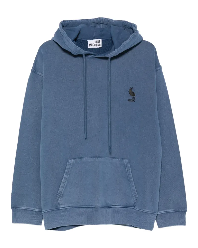 Moschino Hoodie mit Logo-Stickerei - Blau Blau