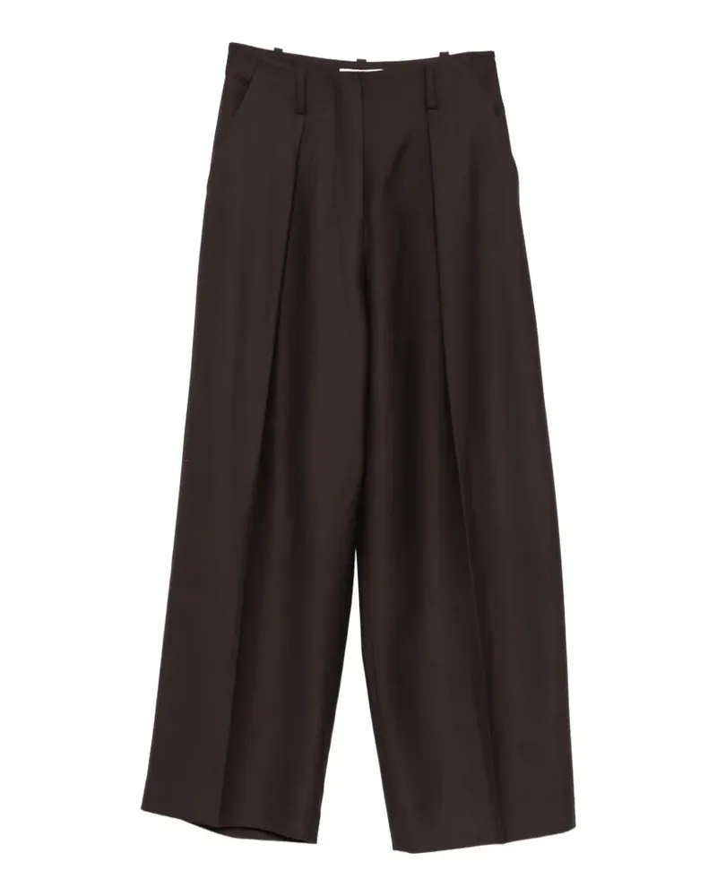Maje Ausgestellte Hose mit Falten - Braun Braun