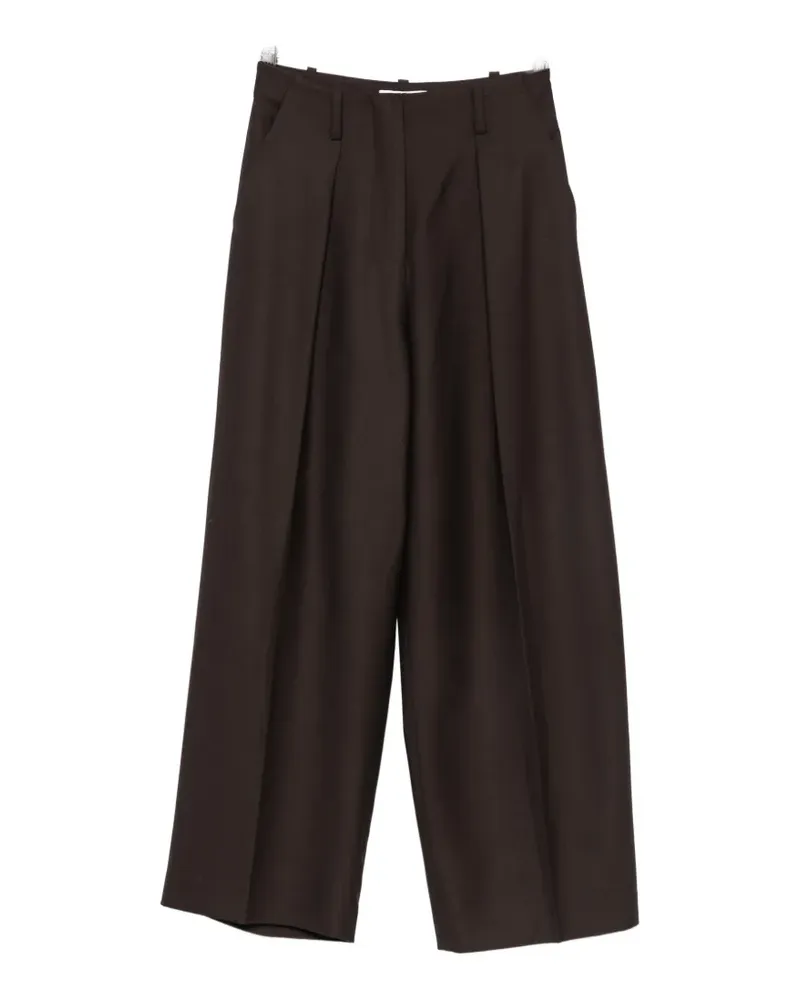 Maje pleated flared trousers - Braun Braun