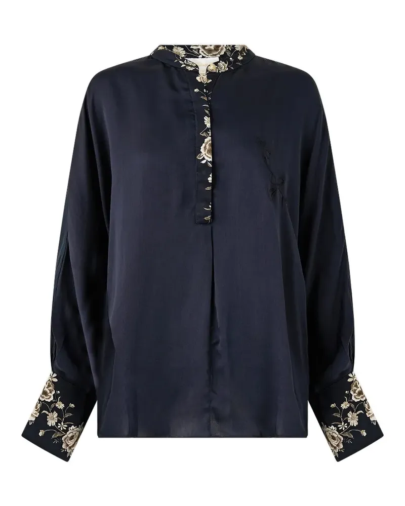 Camilla placket detail shirt - Blau Blau