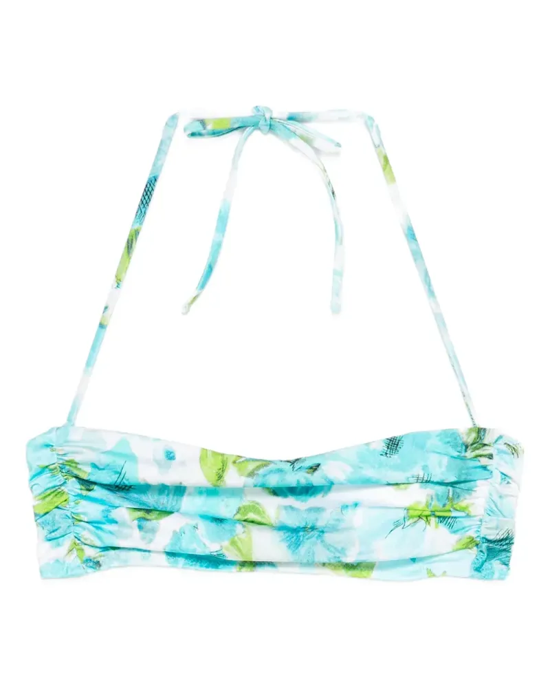 Chloé floral-print bikini top - Blau Blau