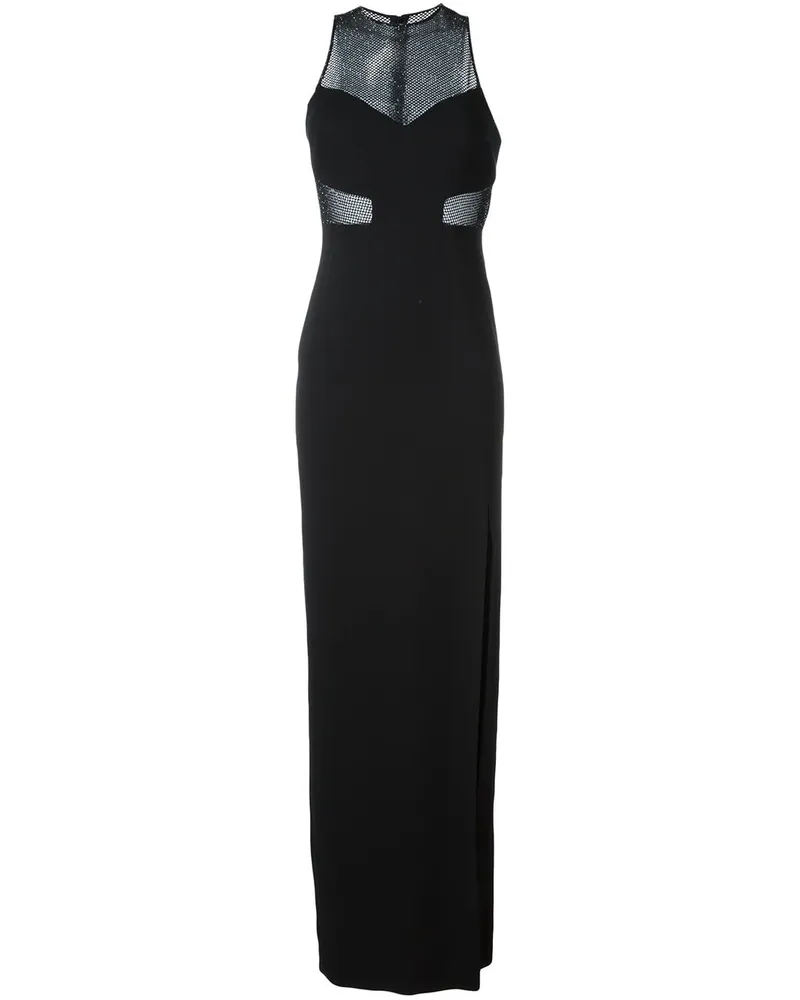 Emanuel Ungaro Kleid mit Netzeinsatz - Schwarz Schwarz