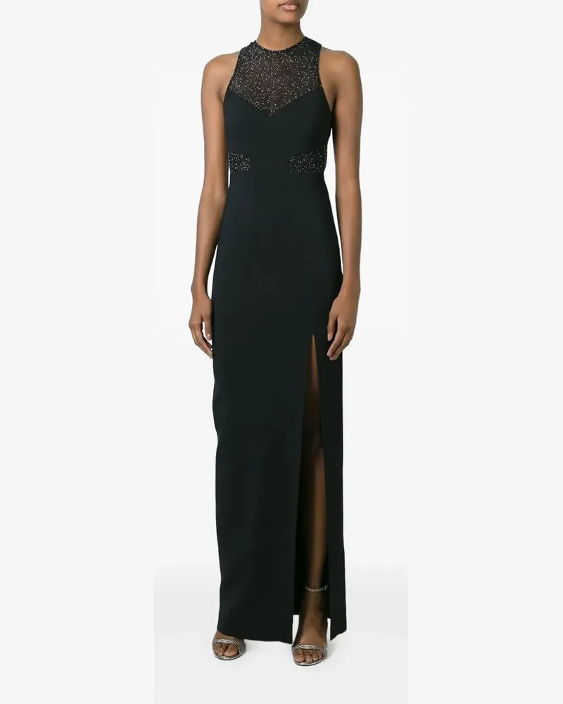 Emanuel Ungaro Kleid mit Netzeinsatz - Schwarz Schwarz