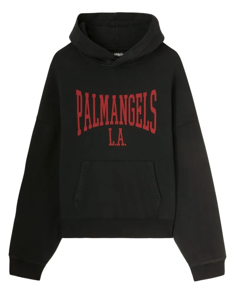 Palm Angels Hoodie mit Logo-Print - Schwarz Schwarz