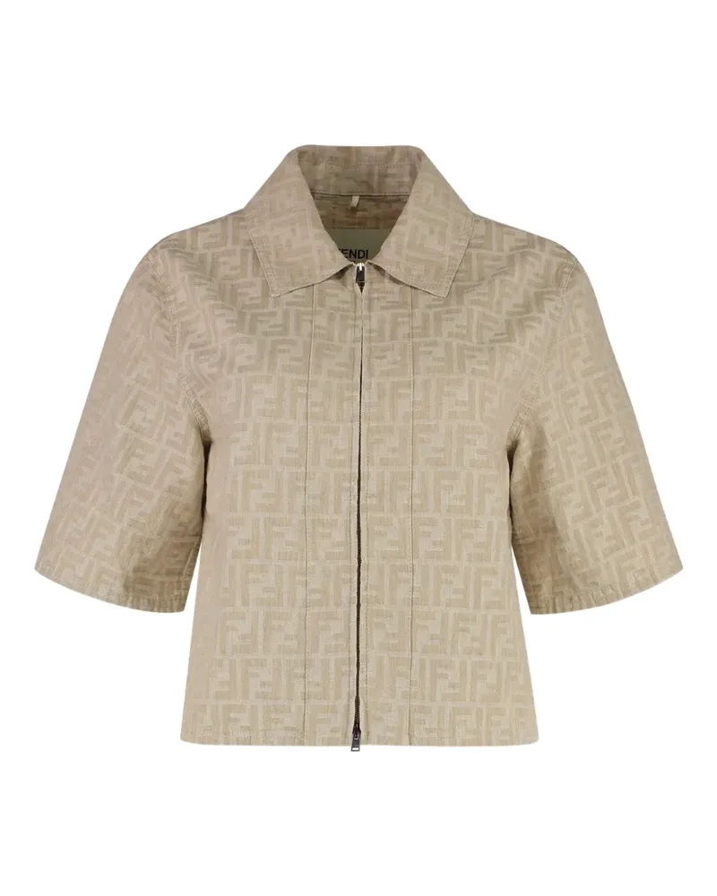 Fendi Jacke mit FF-Motiv - Braun Braun