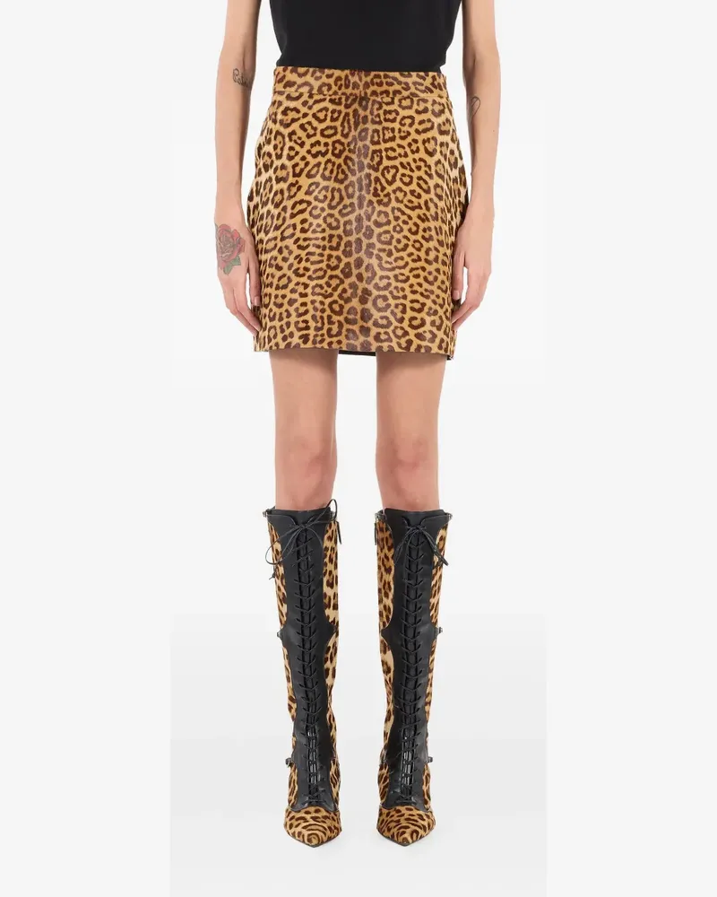 Roberto Cavalli Minirock mit Leoparden-Print - Braun Braun