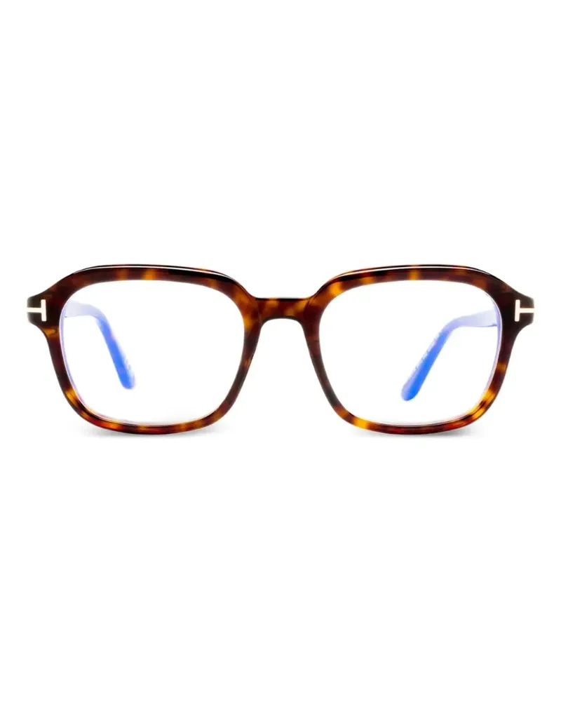 Tom Ford Eckige Brille in Schildpattoptik - Braun Braun