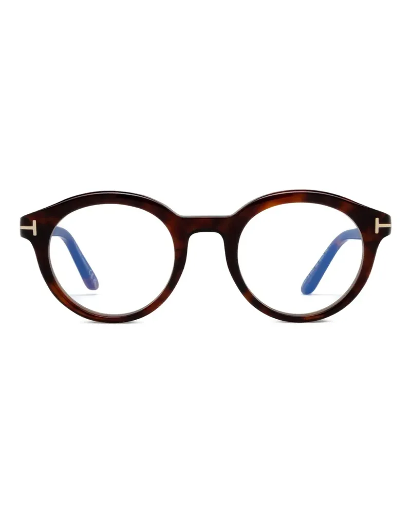 Tom Ford Brille mit rundem Gestell - Braun Braun